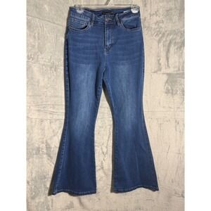 Flying Banana Women's Blue High‎ Rise bootcut Flare Jeans Size 6S Bell Bottoms
